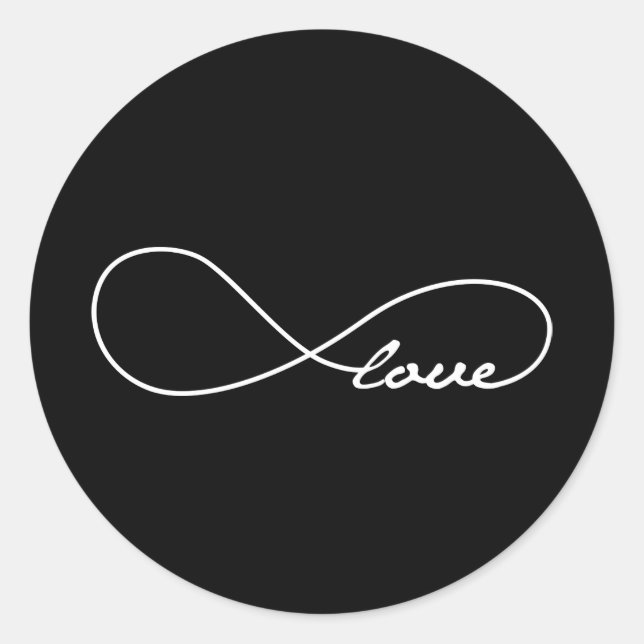 Stickers Black Love Infinity Wedding (Devant)