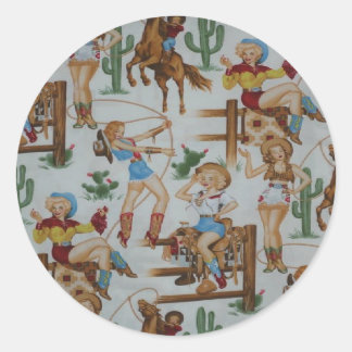 Stickers blancs Rodeo Cowgirls