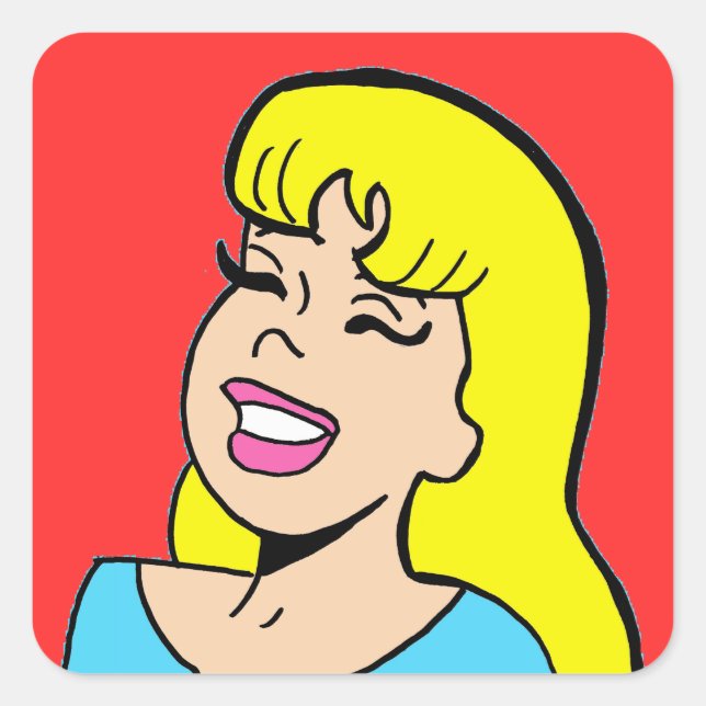 Stickers Blonde Bombshell Bande Dessinée (Devant)