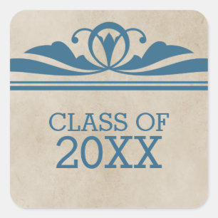 Stickers Blue Elegant Deco Graduation
