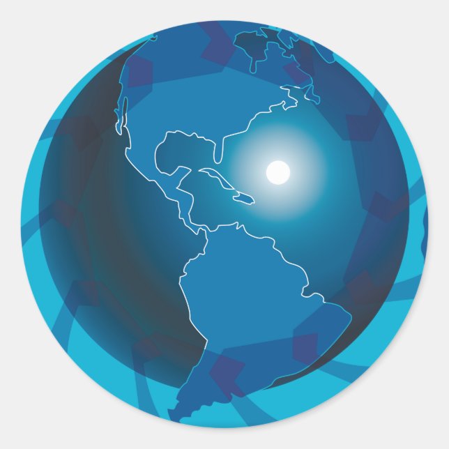 Stickers Blue Globe (Devant)