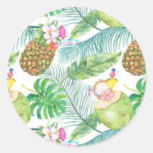 Stickers boissons aux fruits tropicaux