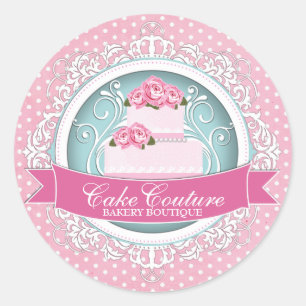 Stickers boîte à gâteau élégant