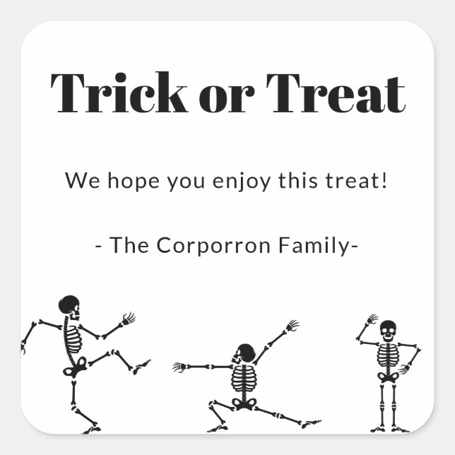 Stickers bonbons d'Halloween Distances Sociales (Devant)