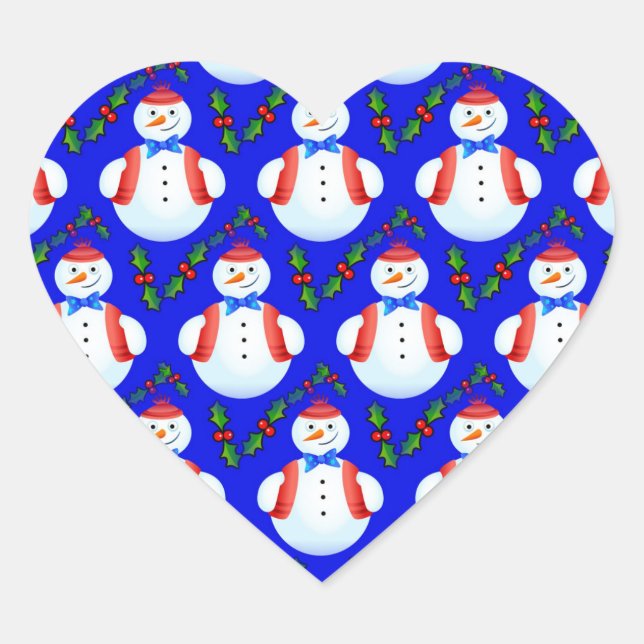 stickers bonhomme de neige de noël (Devant)
