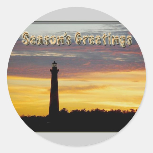 Stickers Bonnes Fêtes du phare Hatteras (Devant)
