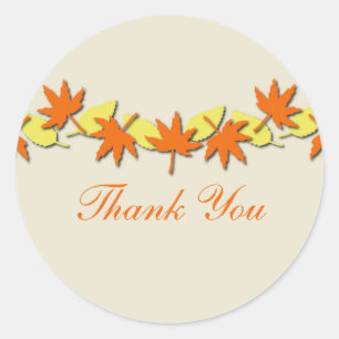 Stickers Bordure Feuilles Automne, Orange/Jaune