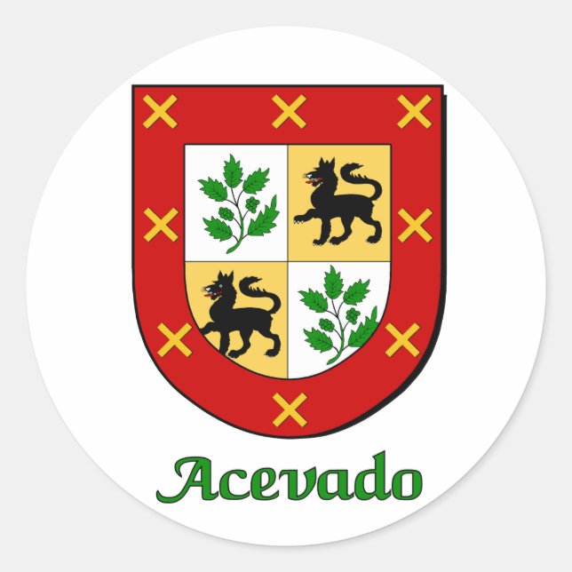 Stickers Bouclier de la famille Acevado (Devant)
