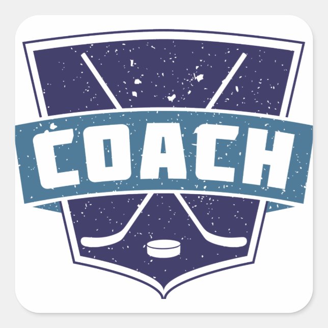 Stickers Bouclier entraîneur de hockey (Devant)