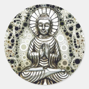 Stickers Bouddha Argent