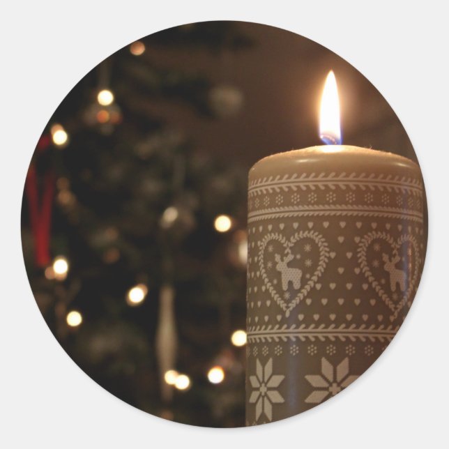 stickers bougie de Noël (Devant)