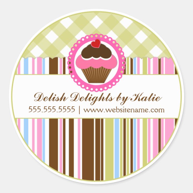 Stickers boulangerie Cupcake (Devant)