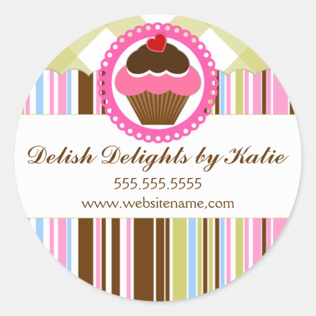Stickers boulangerie Cupcake (Devant)