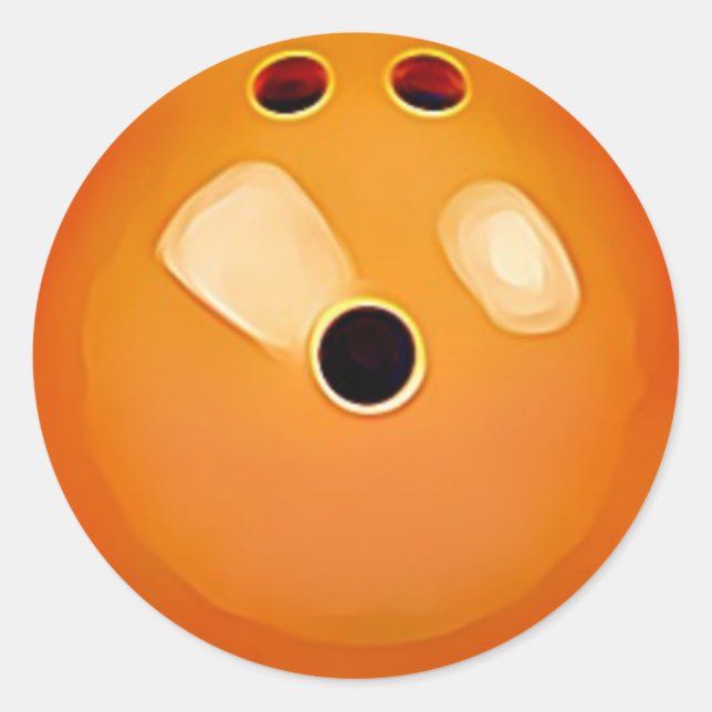 Stickers Boule de Bowling Orange (Devant)