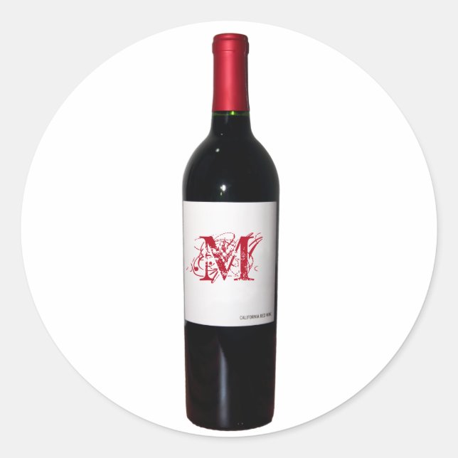 Stickers Bouteille Monogramme (Devant)