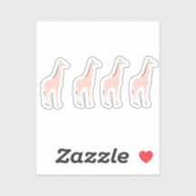 Stickers Bouteilles d'eau de Giraffes en confiance