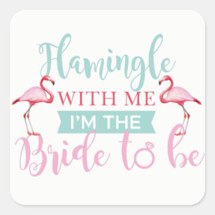 Stickers Bride Flamingle Rose Personnalisé