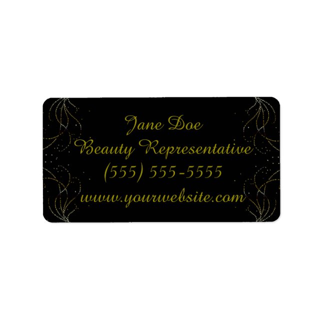 Stickers Brochure Parties scintillant or (Devant)
