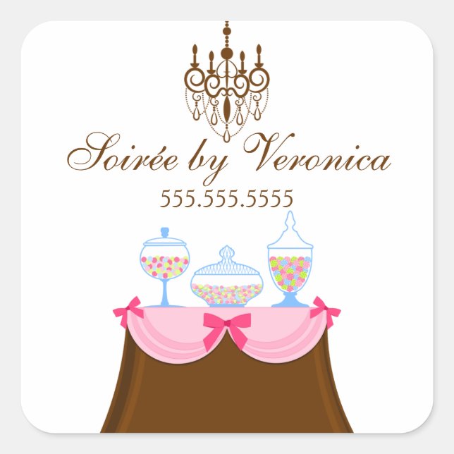 Stickers Buffet de bonbons et Tables de dessert (Devant)