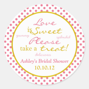 Stickers Buffet Pot-Bonus Rose et Or Polka