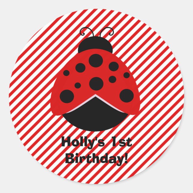 Stickers Bug rouge et noir (Devant)