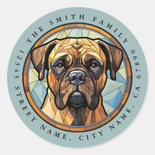 Stickers Bull Mastiff Round