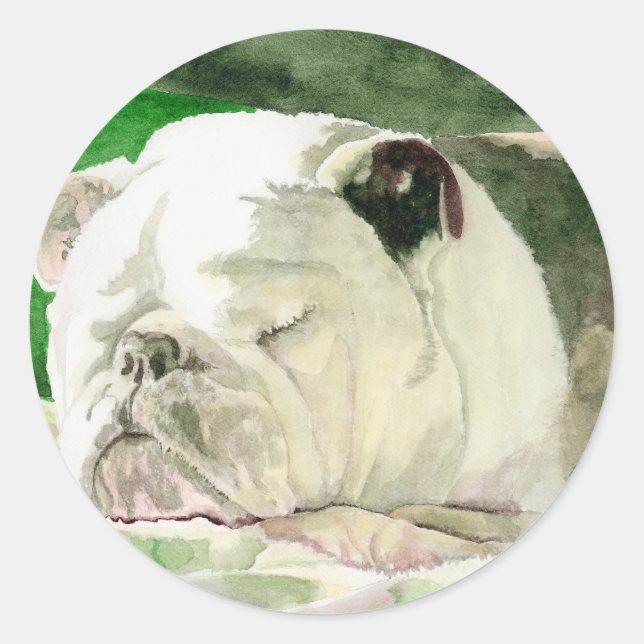 Stickers Bulldog couchant (Devant)