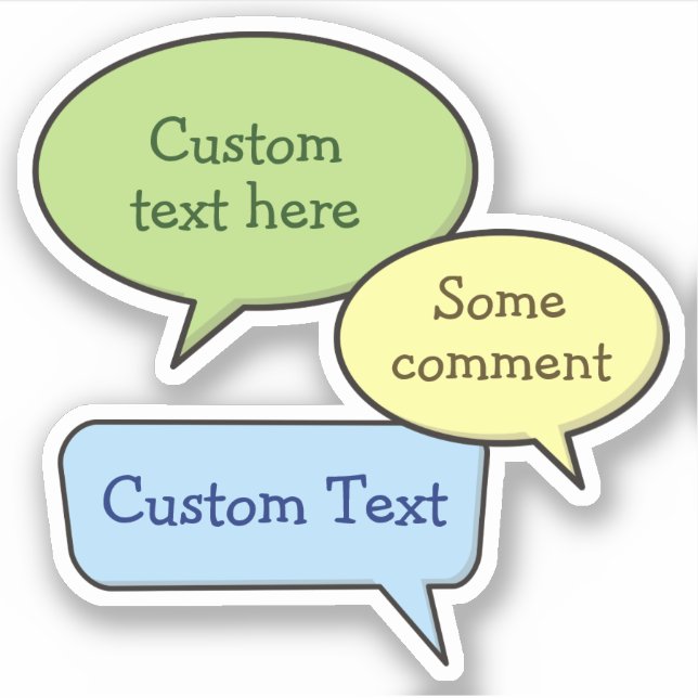 Stickers bulles de la parole de couleur (Devant)