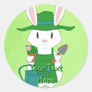 Stickers Bunny Jardinage