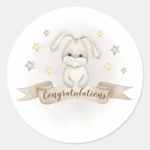 stickers bunny unisex mignonette félicitations