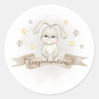 stickers bunny unisex mignonette félicitations