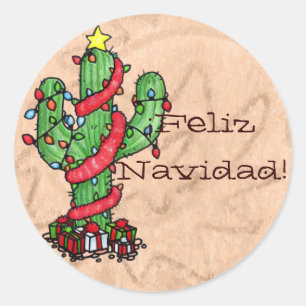 Stickers Cactus de Noël