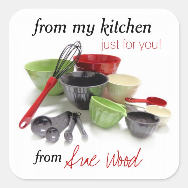 Stickers Cadeau Cuisine Personnalisée Sharp et élé (Devant)
