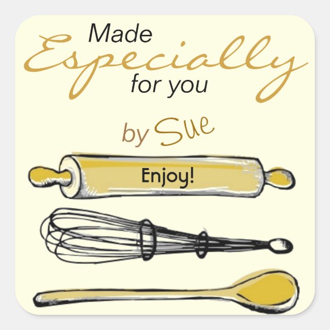 Stickers Cadeau de cuisine moderne Sketchy (Devant)