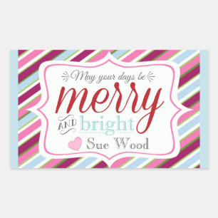 Stickers Cadeau de Noël sur mesure et joyeux