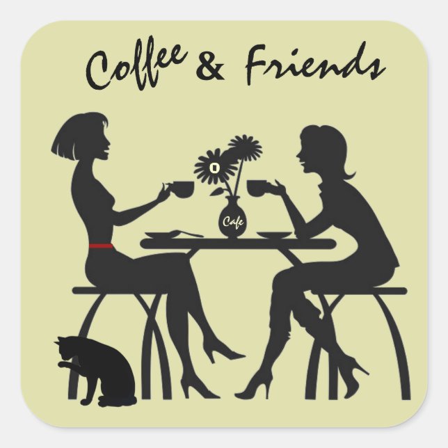 Stickers Cadeau et Enveloppe Café & Amis (Devant)