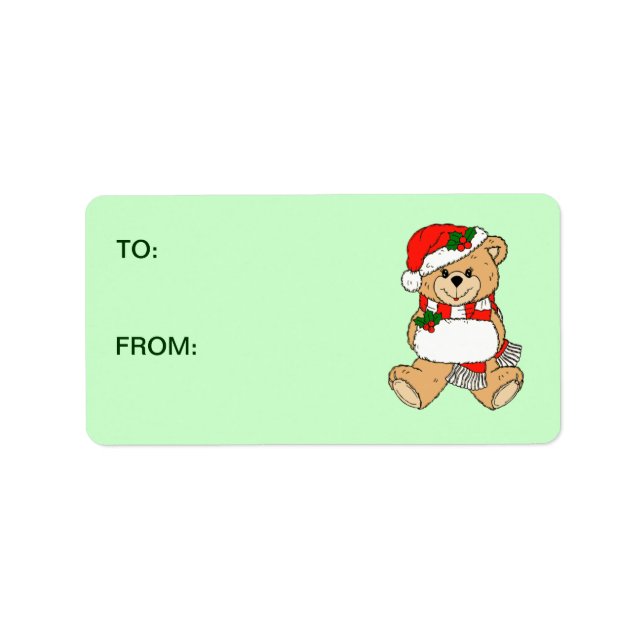 Stickers Cadeau Ours Teddy (Devant)