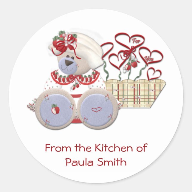 Stickers Cadeau Ours Teddy (Devant)