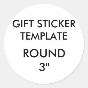 Stickers Cadeau ROND 3 pouces personnalisés Modèle