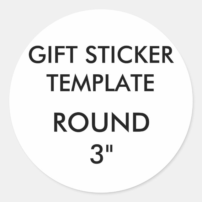 Stickers Cadeau ROND 3 pouces personnalisés Modèle (Devant)