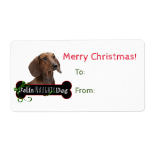 Stickers cadeaux Feliz Naughty Dachshund