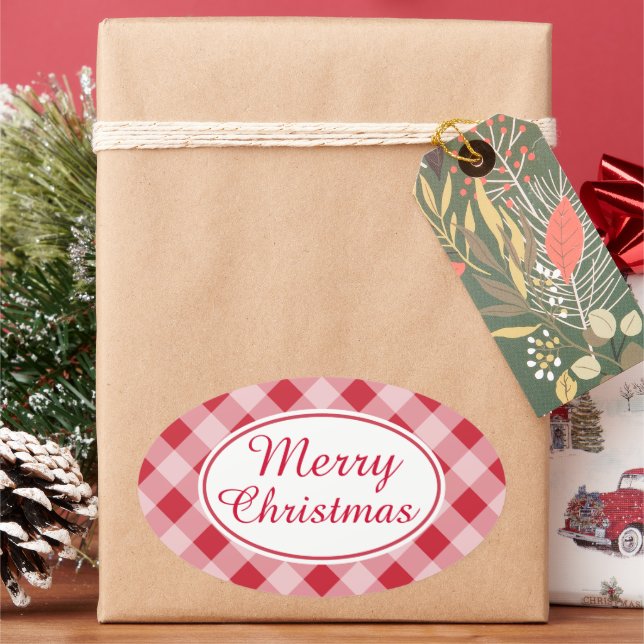 Stickers cadeaux Rustique Retro Joyeux Noël (vacances)
