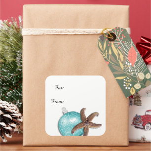 Stickers Cadeaux Tropical Christmas Starfish