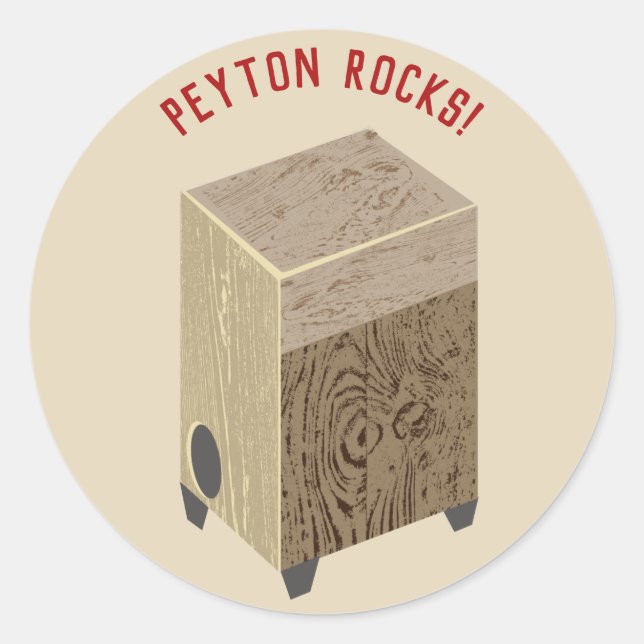 Stickers Cajon Drum Personnalisés (Devant)