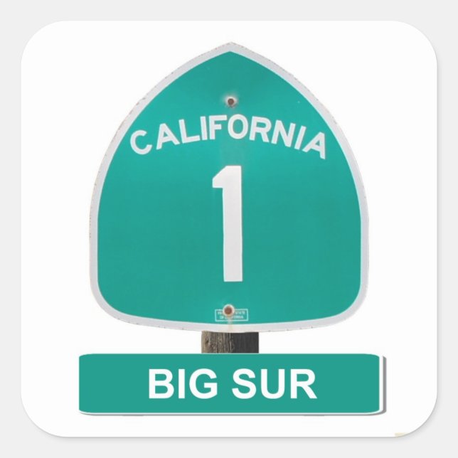 Stickers California Highway 1 Big Sur (Devant)