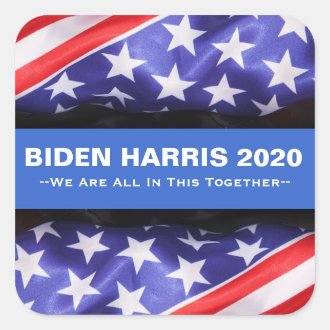 Stickers Campagne Drapeau BIDEN HARRIS 2020 USA (Devant)