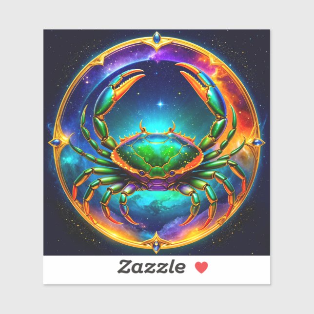 Stickers cancéreux Zodiac, Zodiaque Céleste (Feuille)