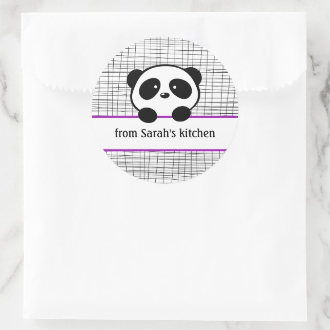 Stickers Canning Panda violet de cuisine (Sac)