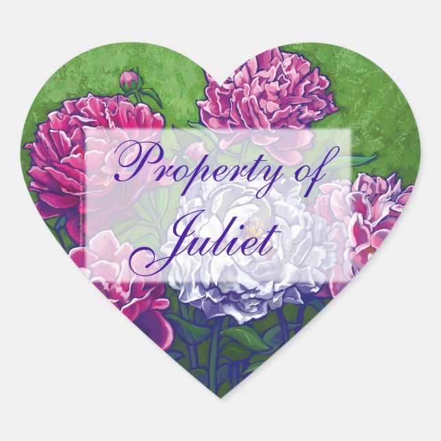 Stickers Cardiaque Peonies (Devant)