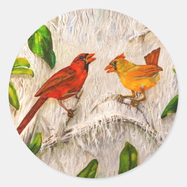 Stickers Cardinal birds (Front)